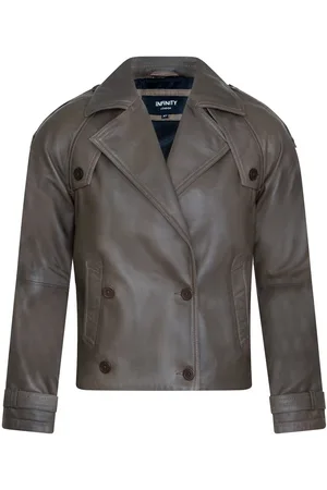 Infinity Womens Cropped Oversized Trench Jacket - Canberra - - Size 24 UK
