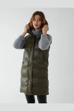 Blue Vanilla Womens Hooded Puffer Gilet - - Size X-Large