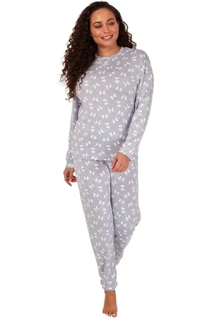 Marlon Womens Penguin Print Long Sleeve Pyjama Set - Polyamide - Size Small