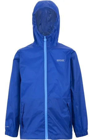 Regatta Kids Unisex Great Outdoors Childrens/Kids Pack It Jacket III Waterproof Packaway Black (Olympian Blue/Elysium Blue) - - Size 11-12Y