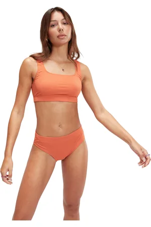 Speedo Womens Textured Deep U-Back Bikini in Nylon - Size 8 UK