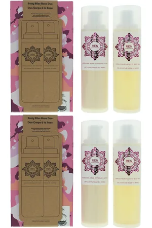 REN Womens Clean Skincare 2 Piece Gift Set: Body Wash 100ml - Lotion x 2 - - One Size
