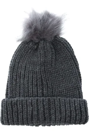 VERO MODA Womens Accessories Nala Pom Pom Beanie Hat in Charcoal Marl - - One Size