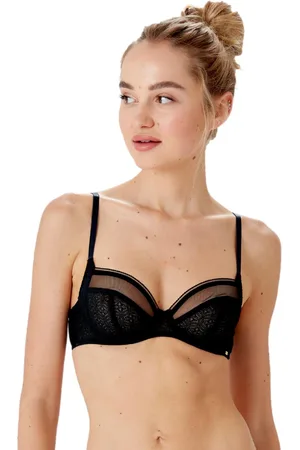 Pretty Polly Womens LPAXH8 Delicate Lace Underwired Balcony Bra - - Size 38E