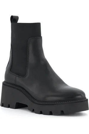 Dune Womens Ladies Propose - Medium-Wedge Ankle Boots - Leather (archived) - Size UK 8