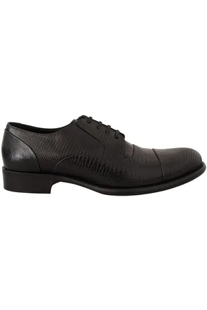 Dolce & Gabbana Mens Lizard Leather Derby Dress Shoes - Size EU 42
