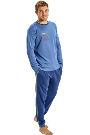 Munich Mens Long Sleeve Winter Pajamas MUDP0452 - Cotton - Size Small
