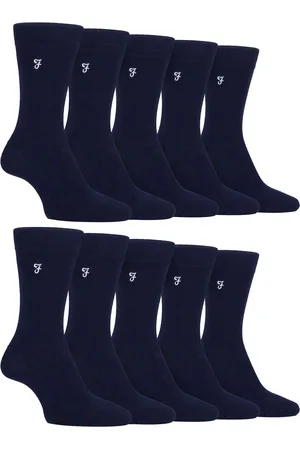 Farah Mens 10 Pair Multi-Pack Bright Bamboo Socks - - Size UK 6-11