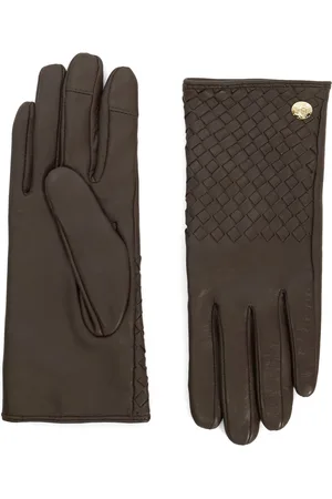 Dune Womens Accessories Idols - Woven Leather Gloves - material_leather1 - Size Small/Medium