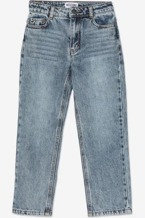 Moschino Kids Unisex Vintage Wash Jeans in - Size 14Y
