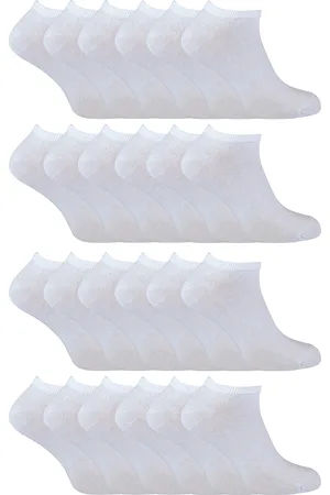 Sock Snob Mens 24 Pack Multipack Cotton Trainer Socks for Men & Women - - Size UK 6-11
