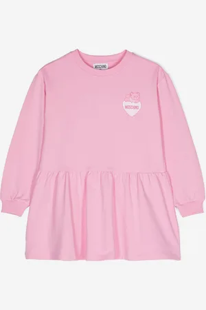 Moschino Girls Teddy Bear Logo Sweater Dress in - Size 12Y