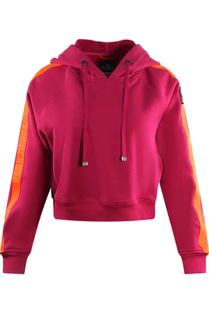 Parajumpers Womens Letta Taped Sleeves Cropped Hoodie - Size Small