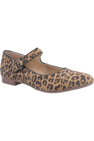 Hush Puppies Womens/Ladies Melissa Leopard Suede Mary Janes (Brown/Black) - - Size UK 8