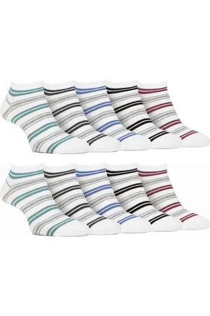 Farah 10 Pairs Mens Bamboo Trainer Socks
