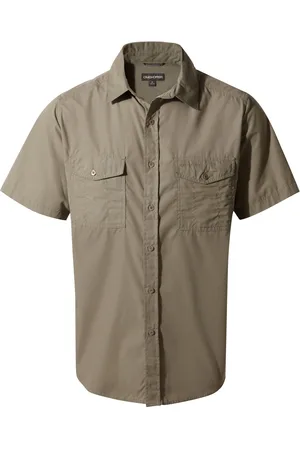 Craghoppers Mens Kiwi Short-Sleeved Shirt (Pebble ) - Size Large
