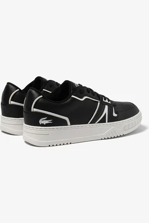 Lacoste Mens L001 Trainers in Black-White Leather (archived) - Size UK 7
