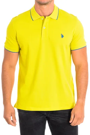 U.S. Polo Assn. Mens KORY Short Sleeve with contrast lapel collar 64782 man - Cotton - Size Large