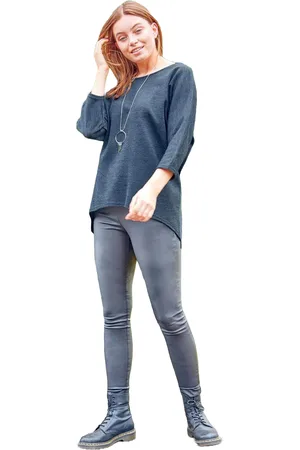 Roman Womens Necklace Detail Batwing Slouch Lounge Top - - Size Small