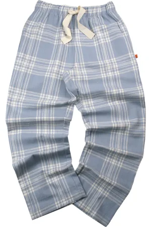 Mini Vanilla Womens Pale Cotton Check Lounge Pants Pyjamas Bottoms - Size Small