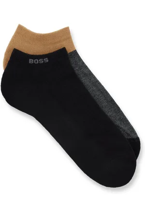 HUGO BOSS Mens 2 Pack of Ankle Socks in Multi - Polycotton - Size UK 5.5-8