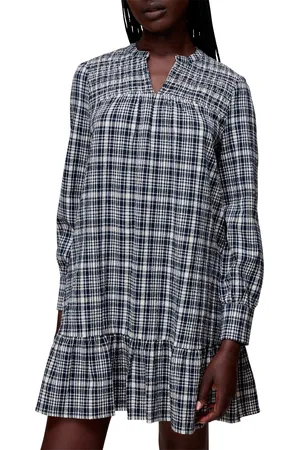 Whistles Womens Seersucker Check Flippy Dress - - Size 10 UK