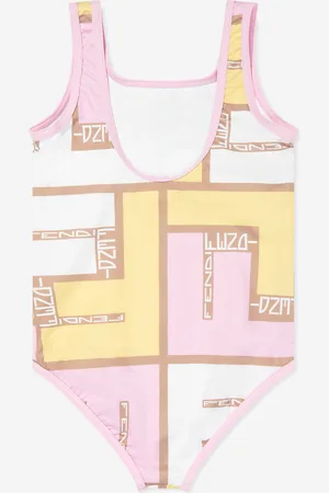 Fendi Girls Puzzle Logo Swimsuit in - Size 8Y