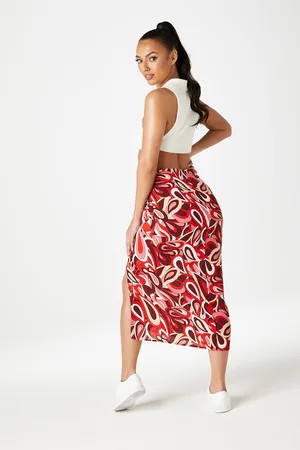 Urban Bliss Womens Cheyenne Ruched & Tie Midi Skirt - Size 14 UK