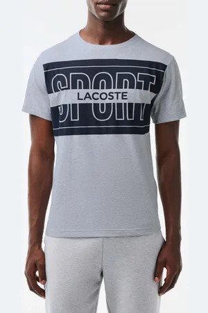 Lacoste Mens Cotton Print Sport T-Shirt in Polycotton - Size X-Small