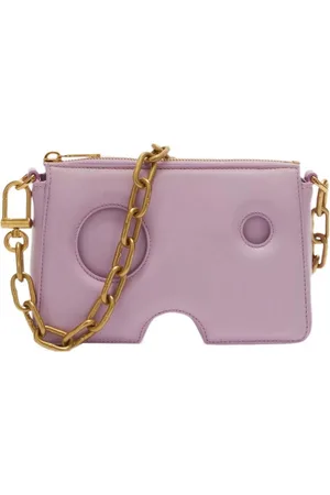 OFF-WHITE Womens Burrow Shoulder 22 Lilac Bag Leather - One Size
