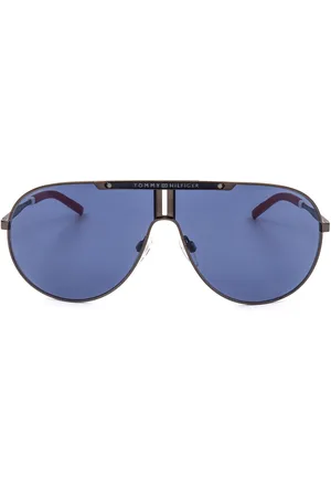 Tommy Hilfiger Mens Matte Ruthenium Sunglasses - Metal - One Size