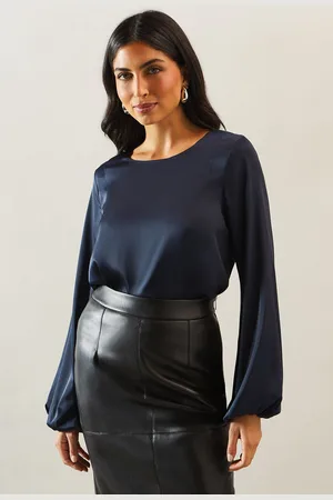 wallis Womens Satin Bubble Hem Top - - Size 20 UK