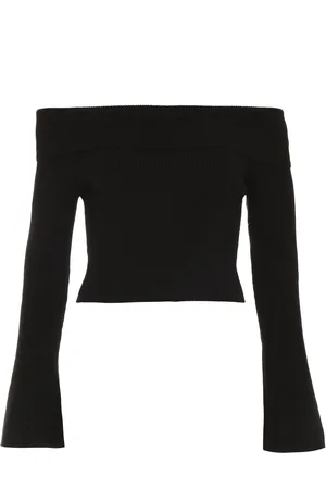 Quiz Womens Ribbed Bardot Jumper Viscose - Size Medium