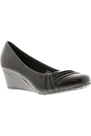 Comfort Plus Womens Shoes Wedges Cortez pu Slip On - Size UK 4