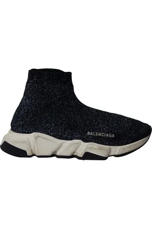 Balenciaga Pre-owned Womens Glitter Speed Trainers in Viscose - Size UK 5.5