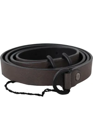 Costume National WoMens Leather Skinny Round Buckle Belt - Size 100 cm