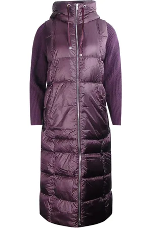 Parajumpers Womens Halisa Fig Long Hooded Down Jacket Polyamide - Size Small