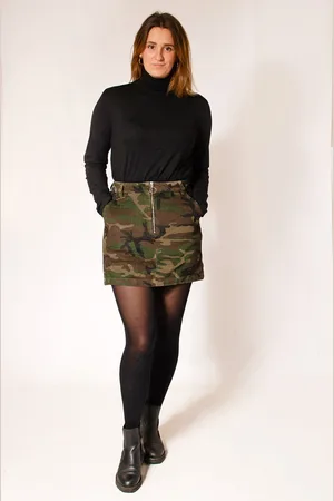 Topshop Womens Camouflage Mini Skirt - - Size 6 UK