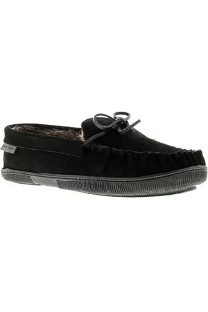 Hush Puppies Mens Real Suede Mocassin Slipper With Cosy Faux Fur Lining And Sock A Flexible Hardwearing Sol - - Size UK 9