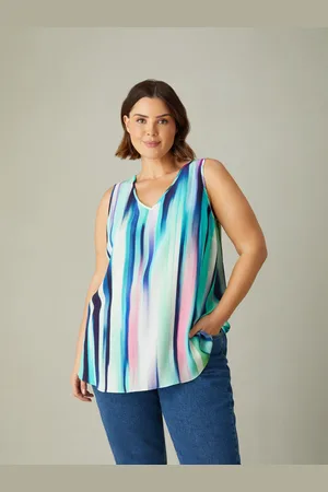 Live Unlimited London Womens Abstract Print Vest - - Size 12 UK