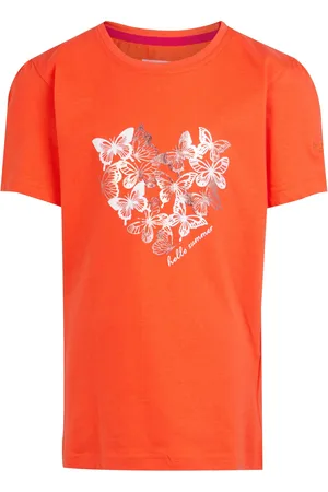 Regatta Kids Unisex Childrens/Kids Bosley VII Butterflies T-Shirt (Satsuma) - - Size 15-16Y