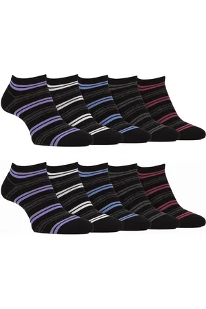 Farah 10 Pairs Mens Bamboo Trainer Socks