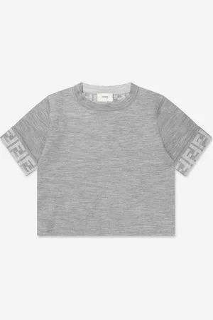 Fendi Girls Knitted FF Logo Jumper in - Size 12Y