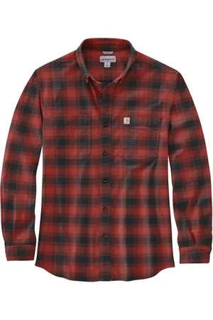 Carhartt Mens Cotton Long Sleeve Plaid Flannel Shirt - - Size 2XL