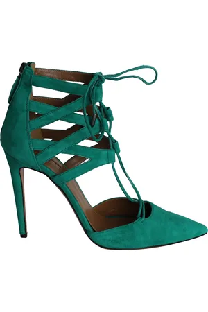 Aquazzura Womens Belgravia Lace-Up Pumps in Suede - Size EU 40