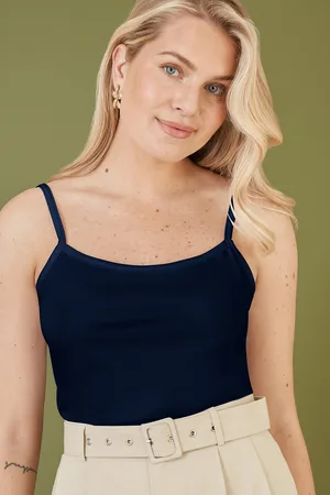 Yumi Womens Stretch Cami Top Cotton - Size 8 UK