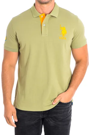 U.S. Polo Assn. Mens KORYCBAD Short Sleeve with contrasting lapel collar 64779 man - Cotton - Size Medium