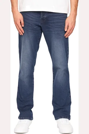 Crosshatch Mens Princed Denim Jeans (Dark Wash) - - Size 40 Short