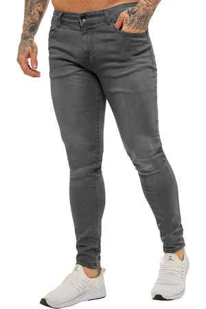 Enzo Mens Skinny Super Stretch Denim Jeans - Cotton - Size 34 Long
