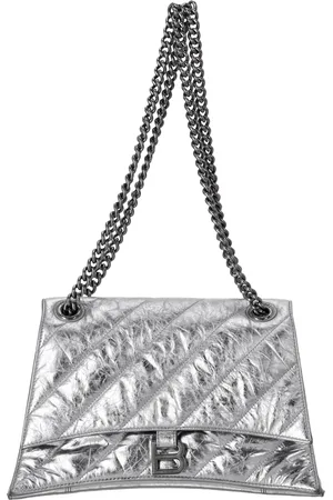 Balenciaga Pre-owned Womens Medium Crush Chain Shoulder Bag in Metallic Calf Leather - One Size